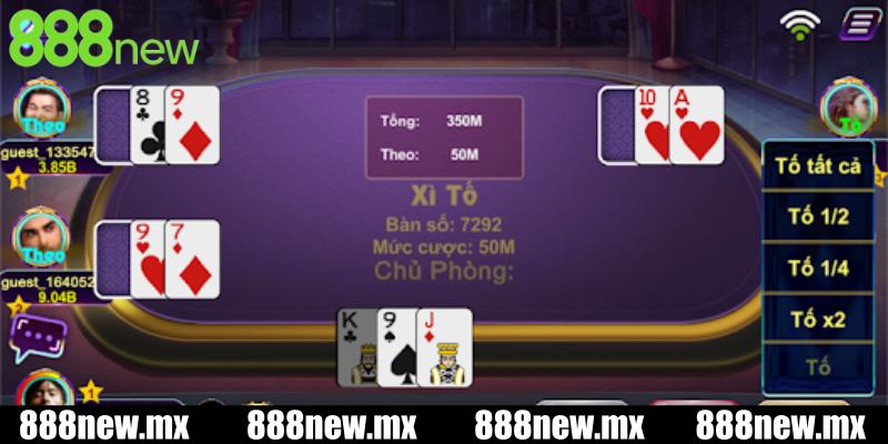 Chi tiết luật chơi Xì Tố online tại 888new